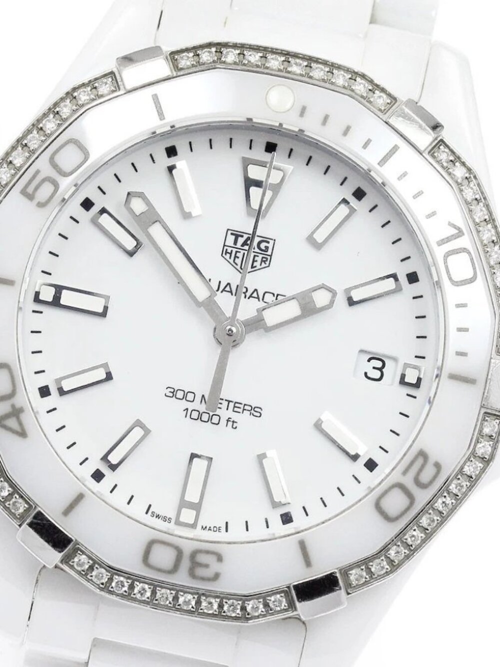 TAG HEUER Aqua racer WAY1396.BH0717 Diamond Bezel Quartz Ladies Watch_961637